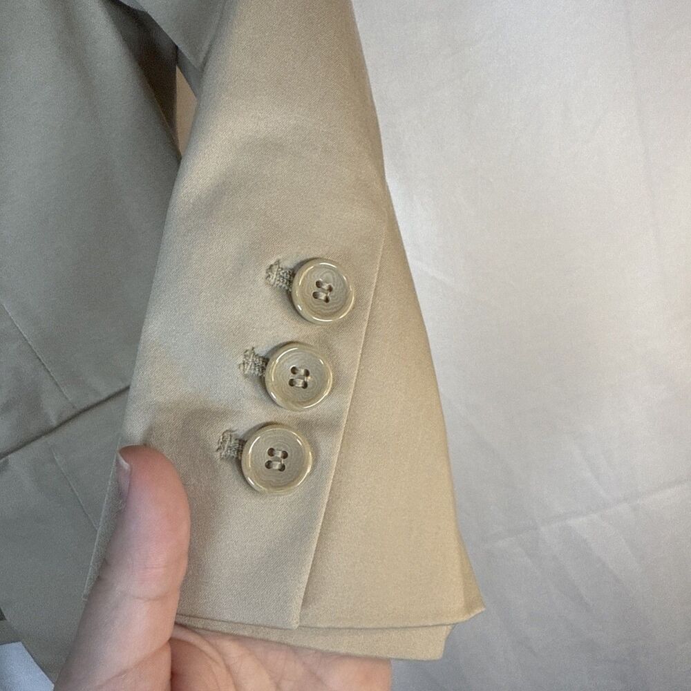 The Limited Khaki Suit Blazer Size XS Preowned 3/4 Sleeves - Picture 9 of 15